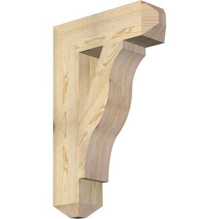 Ekena Millwork Funston Craftsman Rough Sawn Bracket, Douglas Fir, 6"W x 22"D x 34"H BKT06X22X34FST04RDF